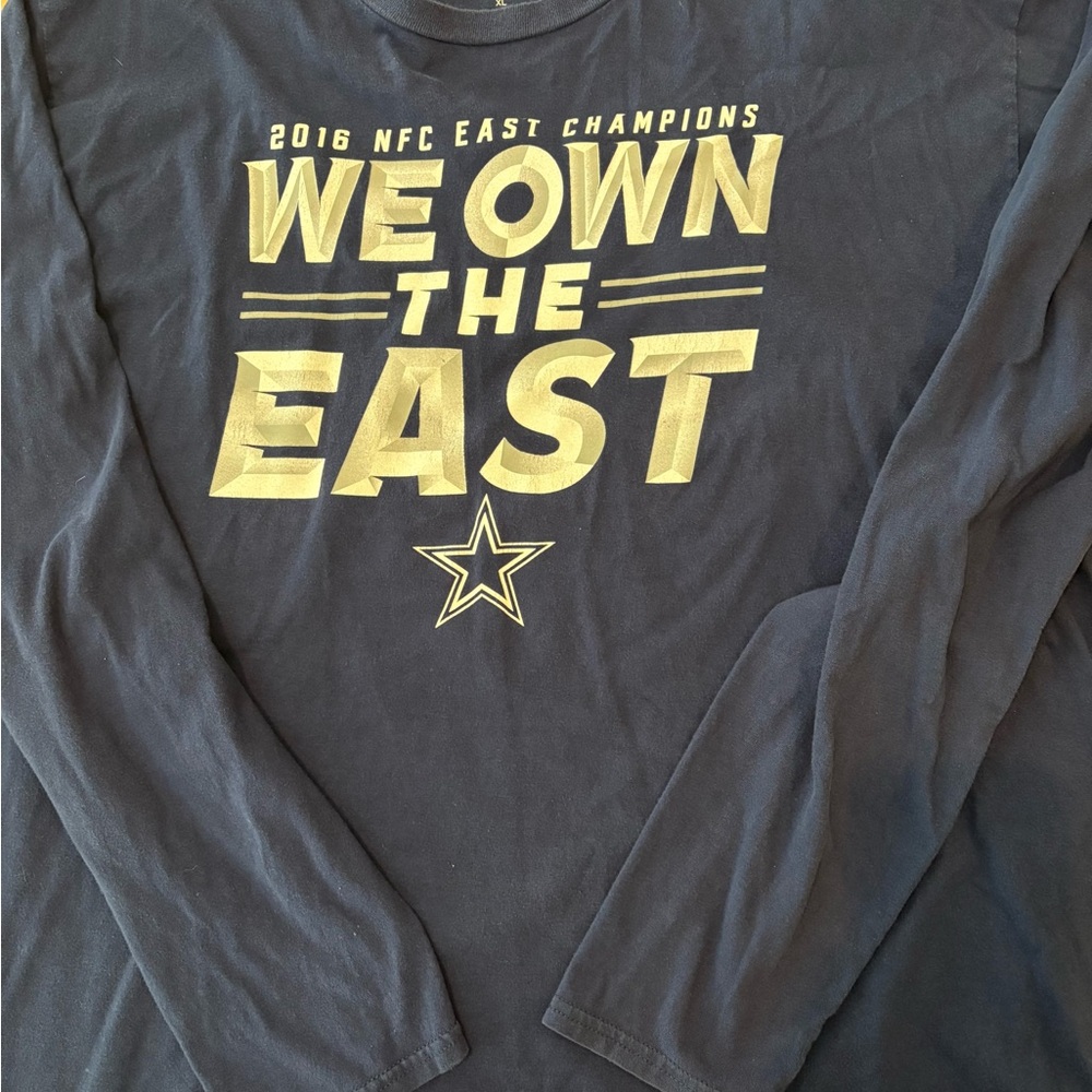 Men's/ Unisex Navy Blue Dallas Cowboys  'We Own The East' 2016 Long Sleeve Shirt